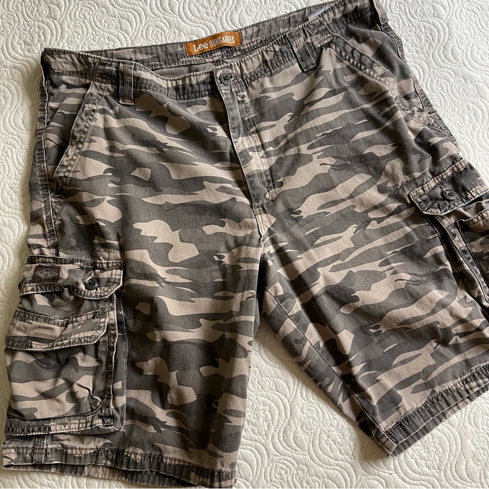 LEE Dungaree Cargo Shorts Black Men’s Size 38